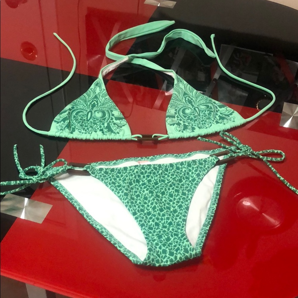 VS Mint Paisley bikini set, size S